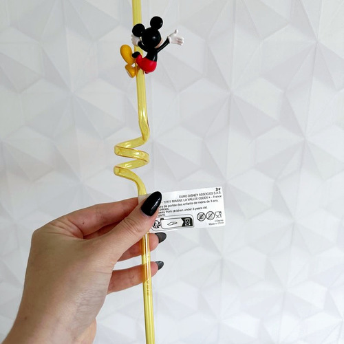 Disney - Pajita De Plástico Popote Mickey Mouse