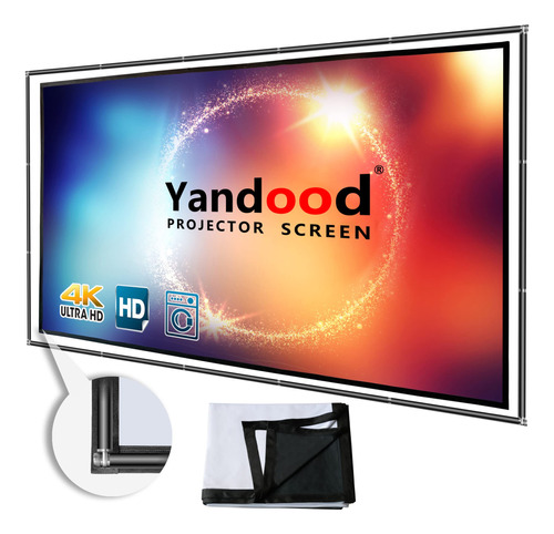 Yandood - Pantalla De Proyeccion Portatil De 100-120 Pulgada