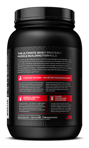 Nitro Tech Whey Protein + Creatina Myprotein 500g + Shaker Vanilla Ice Cream