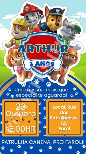 Convite Virtual Patrulha Canina