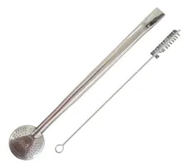 Comprar Bomba Para Chimarrão Aço Inox Bojo Desmontável Escova 23cm