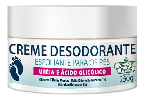 Creme Desodorante Pés Esfoliante (azul) 250g