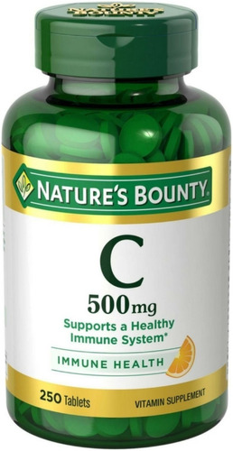 Vitamina C X 250 Tabletas Importado De Usa Nature's Bounty 