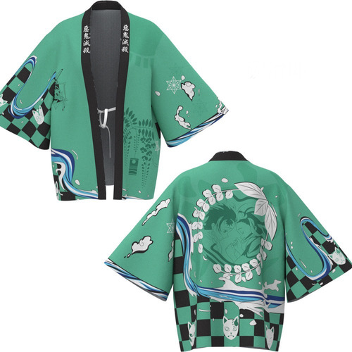 Demon Slayer  Tanjiro Haori Kimono Cosplay Disfraz