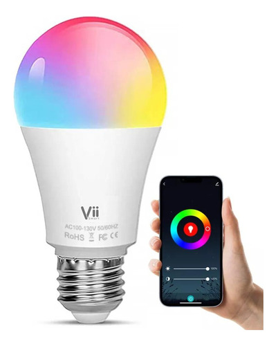 Bombillo Inteligente Rgb Wifi Smart Voz Alexa Google Siri...