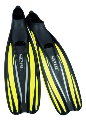 Seac Aletas De Buceo F100 Pro (amarillo, 40/41), 7-8 Us (mod