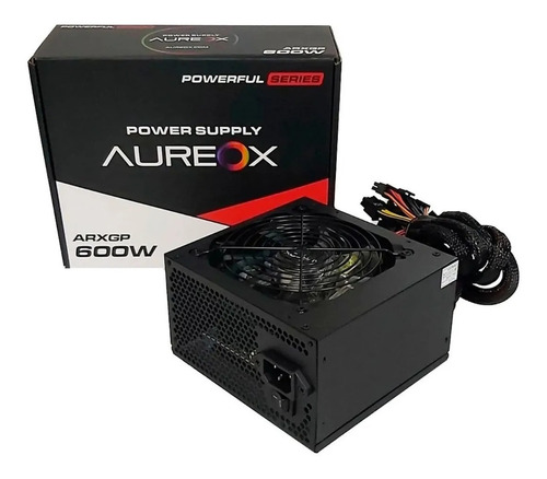 Imagen 2 de 2 de Fuente de alimentación para PC Aureox Powerful Series ARXGP-600W 600W negra 230V