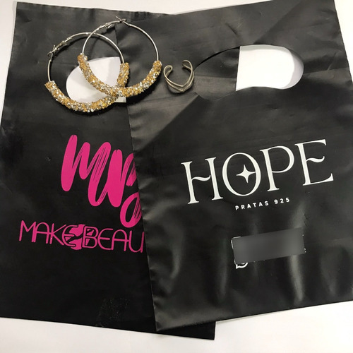 Sacola Plástica Personalizada 16x22 (0,12) Promoção 100 Unid