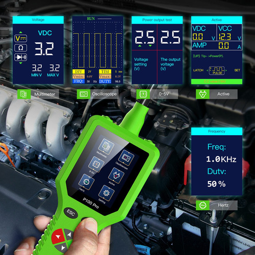 Probador De Circuitos De Coche Verde/9-30v P100 Pro Automoti