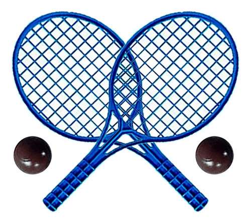 Brinquedo Jogo De Peteca Verão 2 Raquetes C/ Bola Tennis