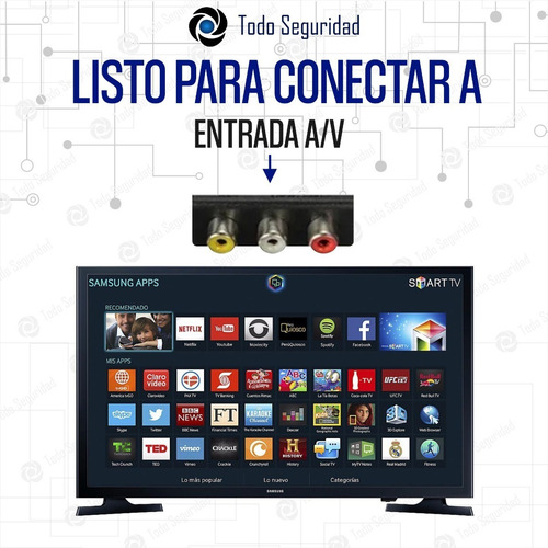 Kit Seguridad Camara Infrarroja Listo P/ Conectar A Tv Dvr Seguridad