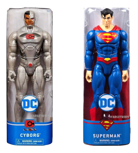Superman Cyborg Figura 30 Cm Dc Articulada Original Scarlet
