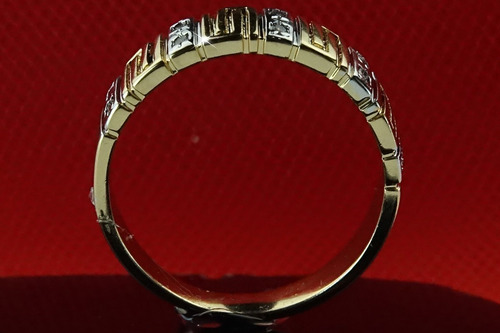 Imagen 4 de 9 de Anillos Compromiso Oro 18k Elegante Sin Fin Matrimonio Lujo