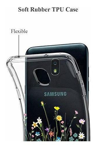 Unov Carcasa Para Galaxy J3 2018 Tpu Diseño Transparente