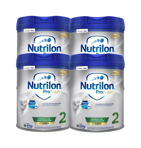 Imagen 2 de 3 de Leche De Fórmula En Polvo Sin Tacc Nutricia Bagó Nutrilon Profutura 2 En Lata De 800g - 6 A 12 Meses