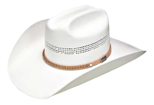 Chapéu Feminino Country Boiadeira Com Strass Branco Mundial