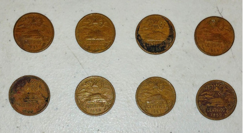 Monedas 20 Centavos De Los Años 50's, Son 8 Monedasen Total 