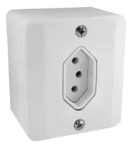 Comprar Tomada Simples 10a Sistema X Caixa De Sobrepor Ilumi 63140