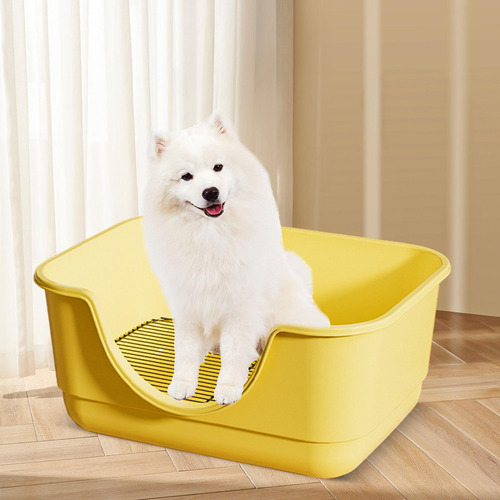 Inodoro Para Perros Con Pala, Bandeja De Arena Amarillo