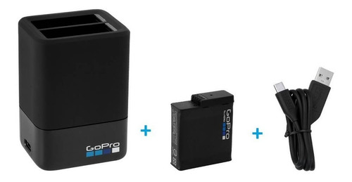 Carregador Duplo + Bateria Gopro Hero 5 6 7 Black Hero(2018)