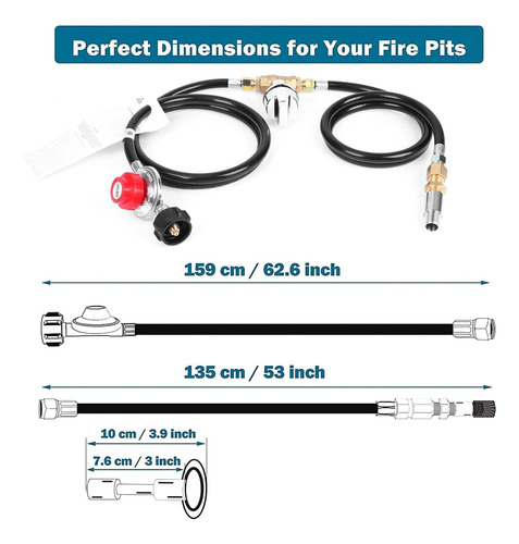 Uniflasy Kit De Instalación Para Fogata Para Conexión De Pro