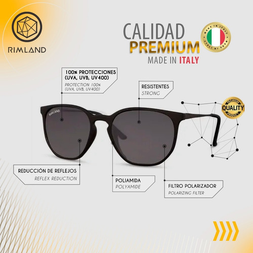 Imagen 5 de 9 de Anteojos Sol Rimland Dipper Retro Lente De Sol