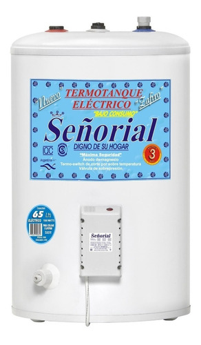 Termotanque Eléctrico 65 Litros  Superior Señorial