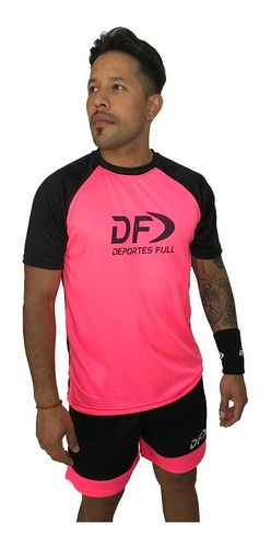 Imagen 1 de 4 de Remera Hombre Mas Short Con Bolsillos. Conjunto Padel Tenis