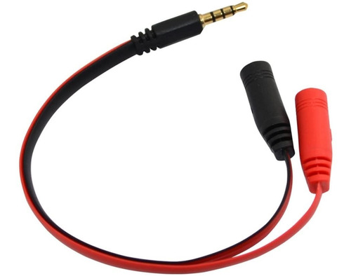 Cable De 2 Jack 3.5 Mm Estéreo Audio Micro A Plug 3.5mm Trrs