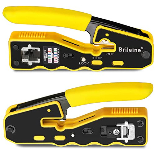Herramienta Crimpadora Brileine Rj45, Todo En Uno