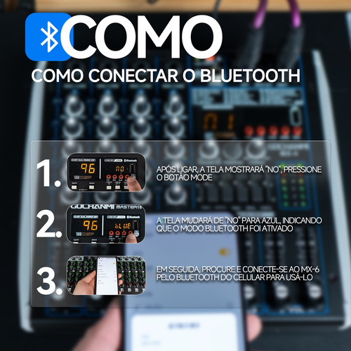 Mesa De Som Gochanmi Am-mx4 Profissional Misturador 99 Dsp