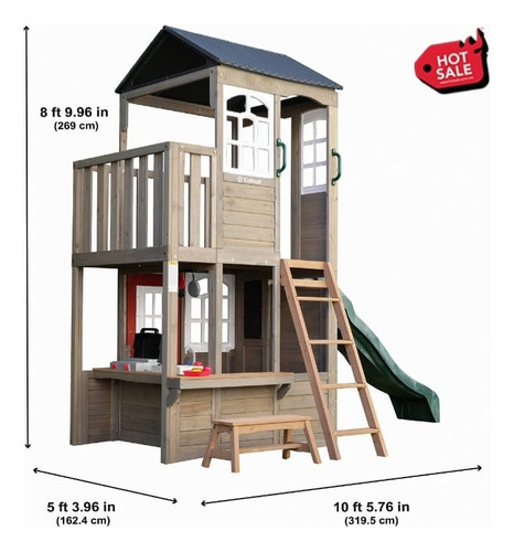 Casa De Juegos Con Resbaladilla Oakwood Diversion En Grande