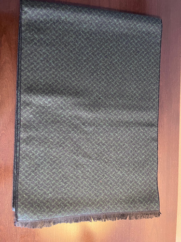 Bufanda Hombre - Excelente Calidad Verde Oscuro Rayas Unico