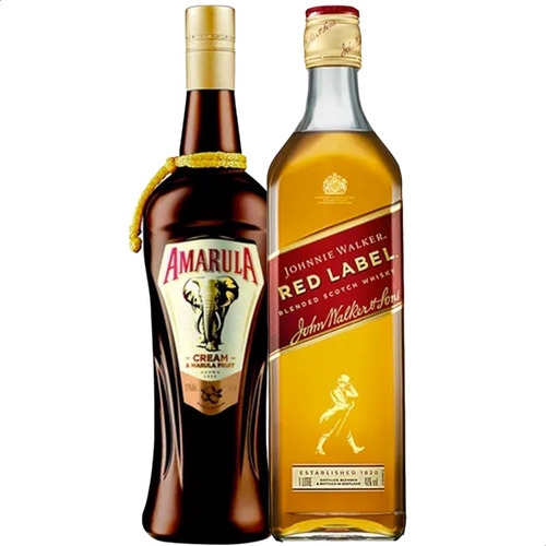 Combo Whisky Johnnie Walker Red Label + Licor Amarula Cream