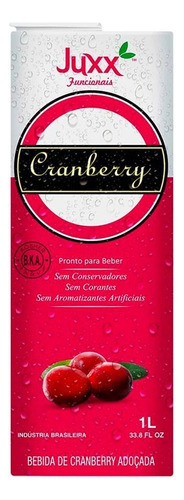 Suco funcional de cranberry Juxx 1 Litro Juxx Funcional Líquido - Cranberry - Unidade - 1 - 1 kg - 1 L - Embalado