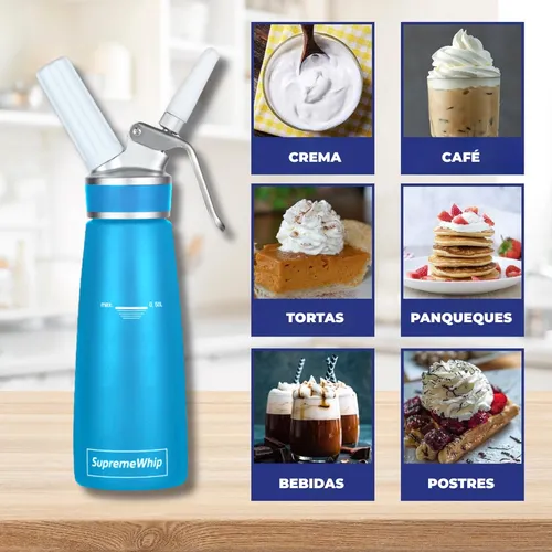 Cremera Sifón Pro 500ml Aluminio 10 Capsulas N20 Universal