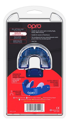 Imagen 4 de 9 de Protector Bucal Opro Gold Braces Para Brackets