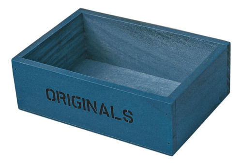Caja Organizadora De Madera Con Parte Abierta, Bandeja Azul