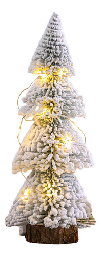 Rbol De Navidad Rústico De Mesa Pequeño Con Luces 25cm