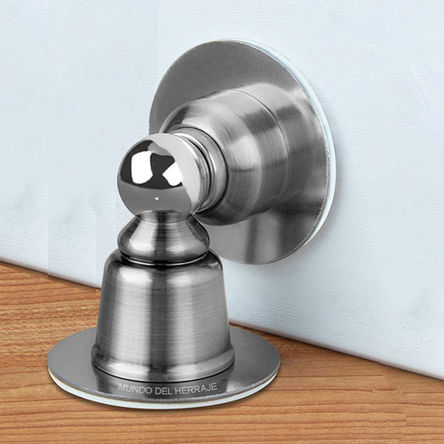 Tope Y Reten Magnetico De Piso /pared P/ Puerta. Acero Inox