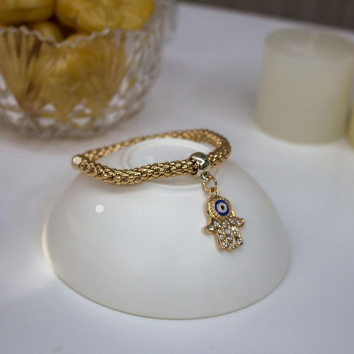 Conjunto Com 3 Pulseira Com Pingente Da Mão Hamsa