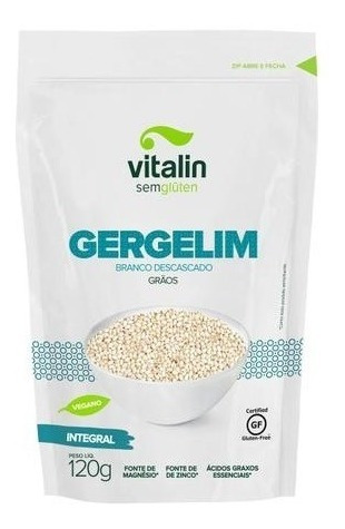 Imagem 2 de 4 de Gergelim Branco Em Grãos Integ.s/glúten Vegano Vitalin 120 G