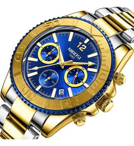 Reloj Nibosi Luxury Chronograph Para Hombre De Negocios