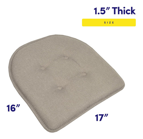 Cojín Viscoelástico Para Silla Forma U 43 X 41 Cm Caqui