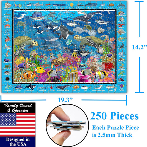 Atractivo Puzzle Marino Think2master Ocean Life, 250 Piezas