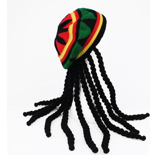 Qianyuu Gorro De Punto Jamaicano Con Rastas, Boina Unisex,