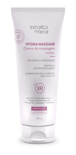 Hydra Massage Creme Massagem Facial Extratos Da Terra 180g