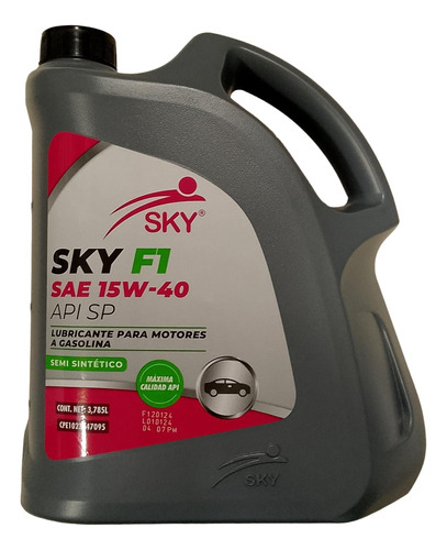 Aceite 15w-40 Semisintetico Marca Sky Por Galon