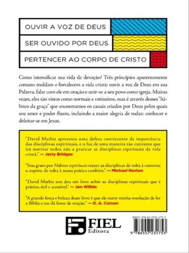 Hábitos Espirituais: Prazer Em Jesus Pela Graça Diária, De Mathis, David. Editora Fiel, Capa Mole Em Português