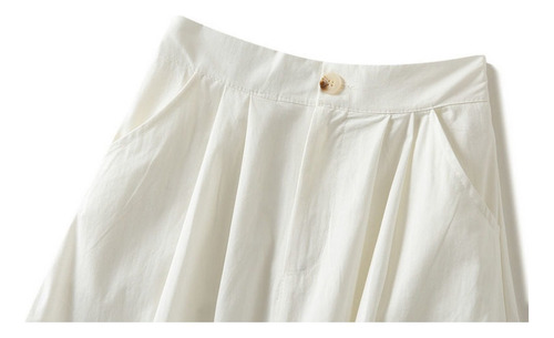 Falda Larga Halter Con Bolsillos Mujer Casual Moda Color